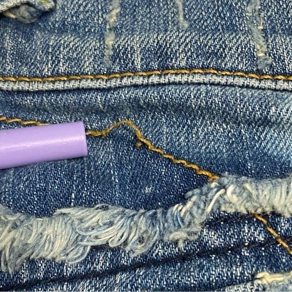 X2 Denim Laboratory Ultra Low Rise Embellished Flare Jean, Size 30 - Picture 14 of 15